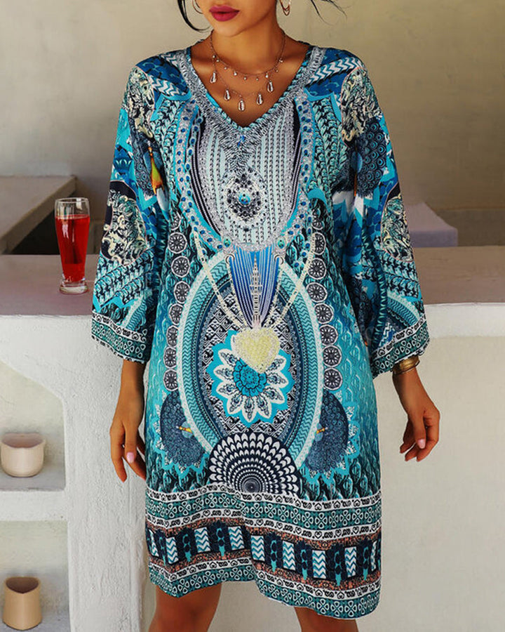 Emelia™ - Colorful Bohemian-Style Dress