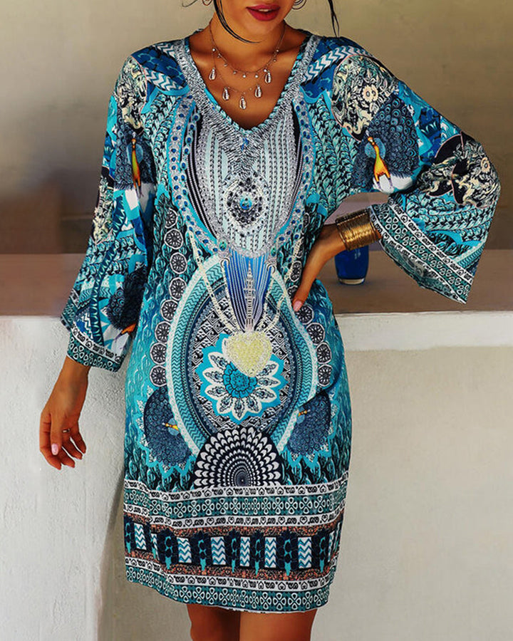Emelia™ - Colorful Bohemian-Style Dress