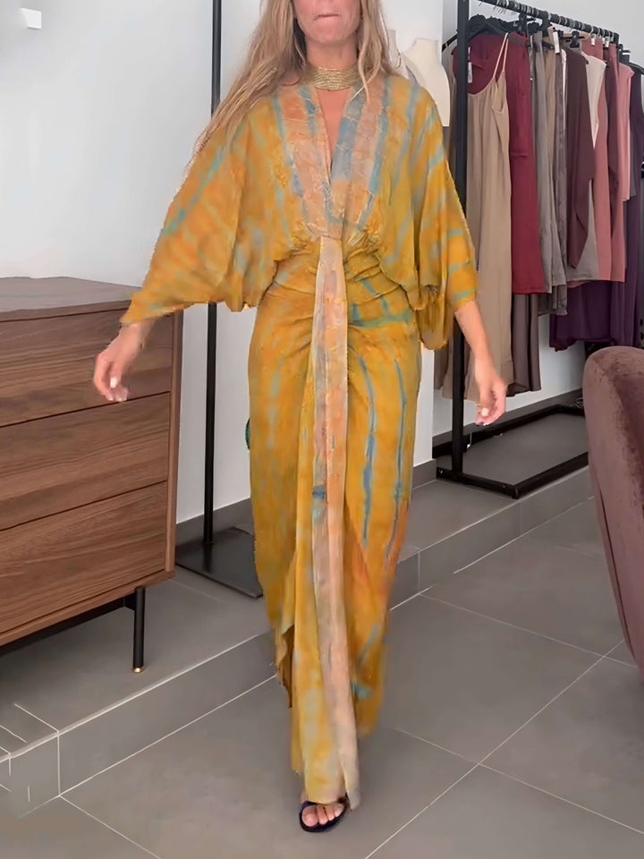 Printed Kimono-Inspired Dress