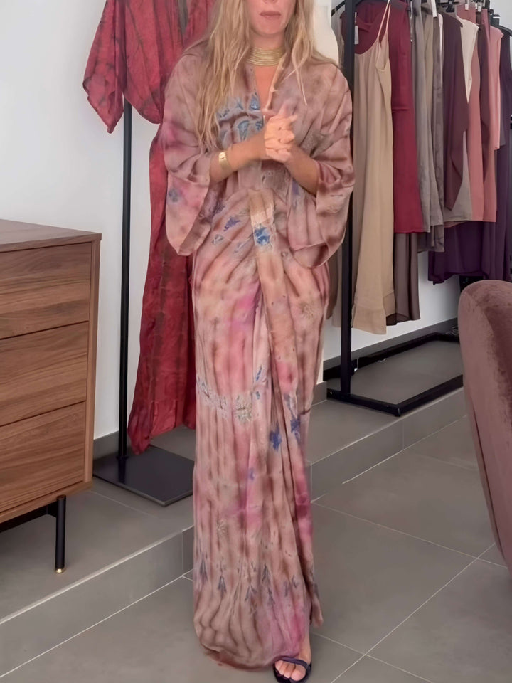 Printed Kimono-Inspired Dress