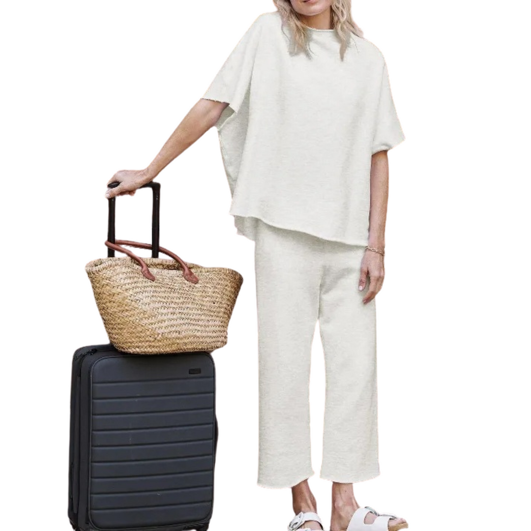 AELLA™ - Cozy Batwing Sleeve Lounge Set