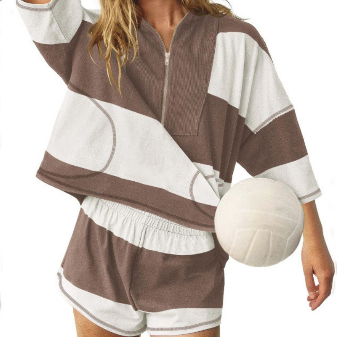 YVAINE™ - Cozy Striped Oversized Loungewear Set