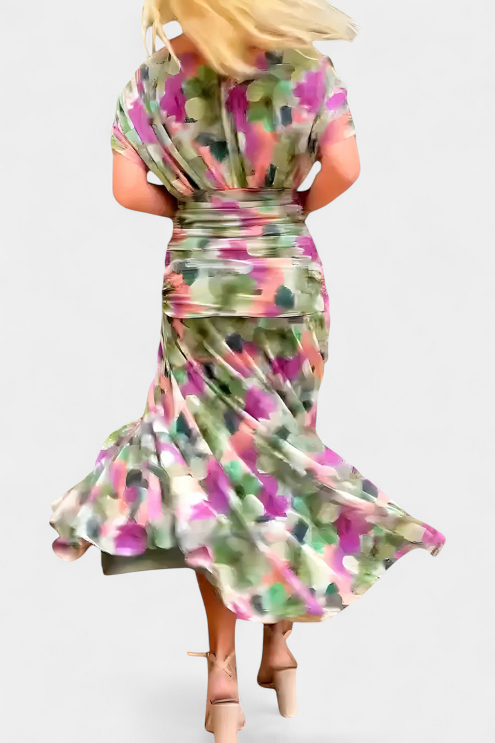 Alondra™ | Chic Floral V-Neck Dress