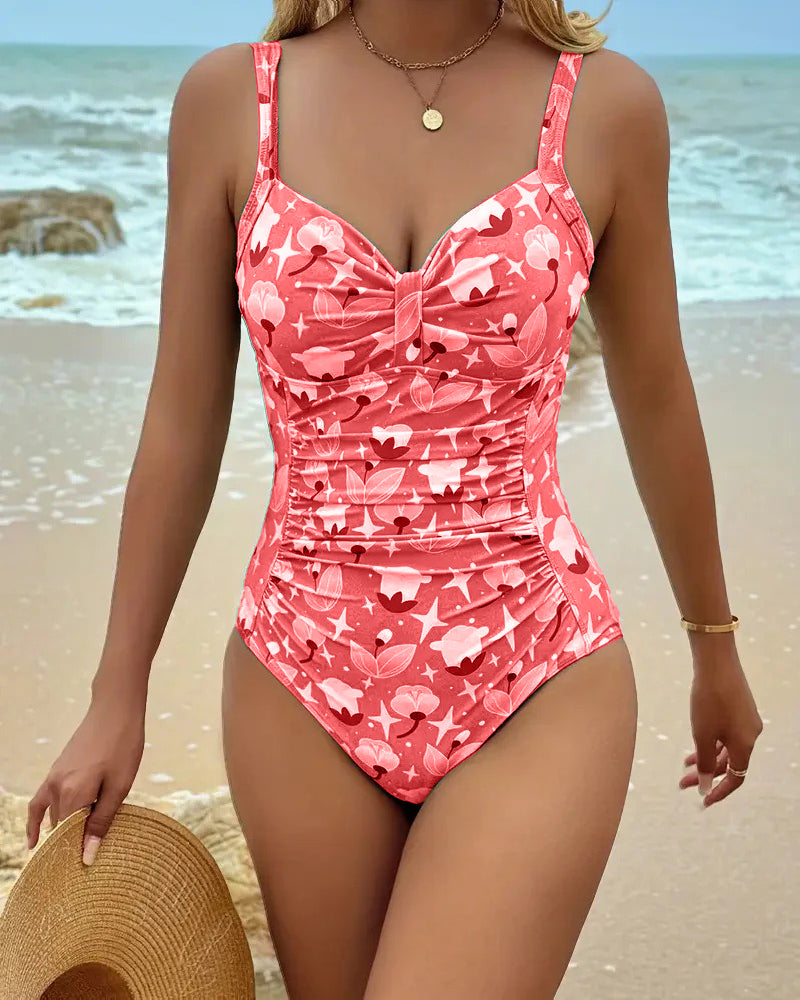 Clara™ | Tankini estampado de uma peça