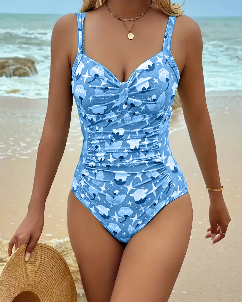 Clara™ | Tankini estampado de uma peça