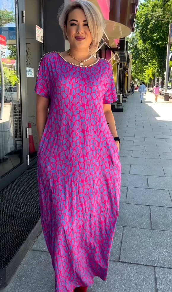 Caynora™ | Vestido Plus Size com Estampa Floral