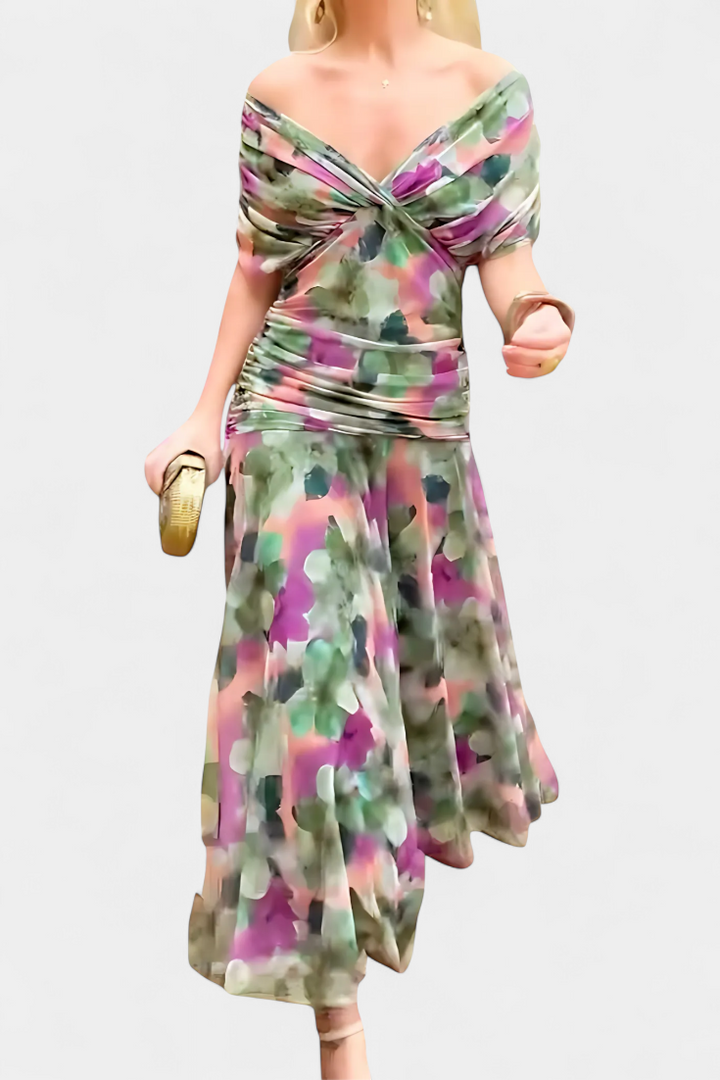 Alondra™ | Chic Floral V-Neck Dress
