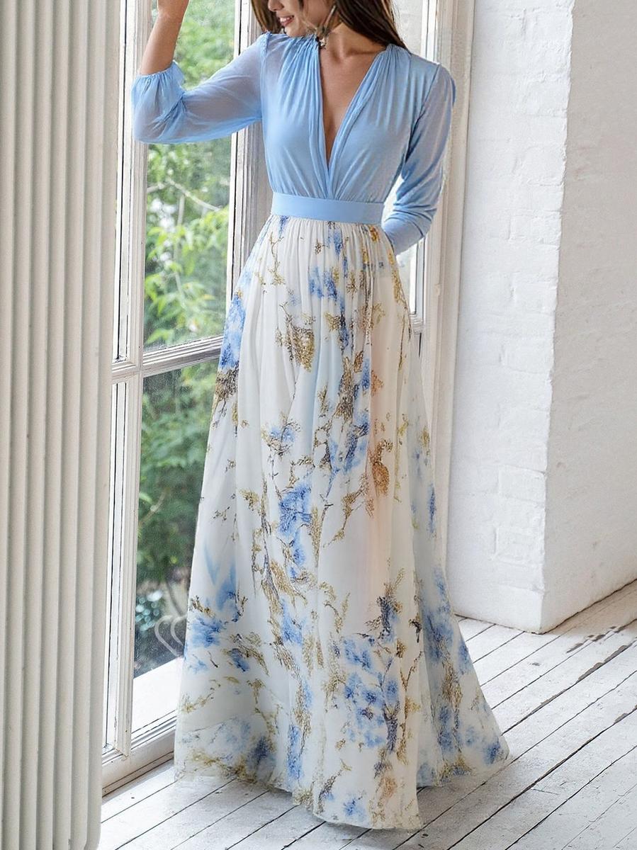 Elda™ | Stunning Floral Print Maxi Dress