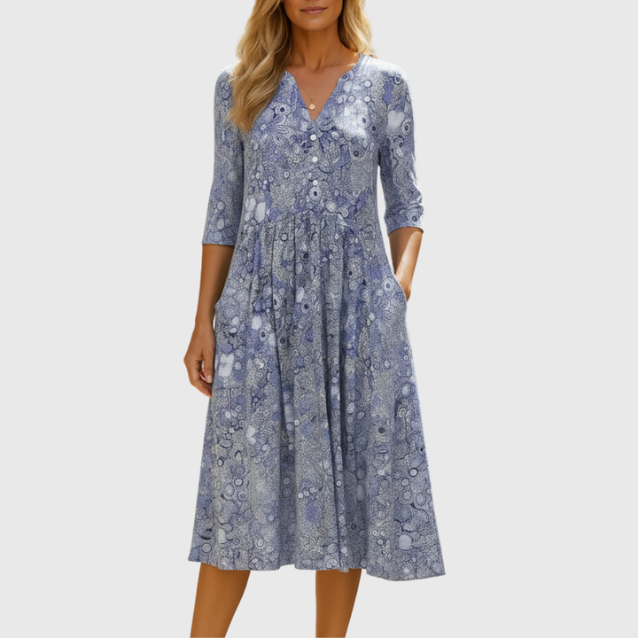 Harlow | Robe Midi Élégante Col V