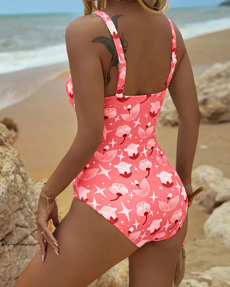 Clara™ | Tankini estampado de uma peça