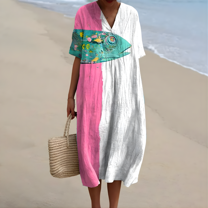 Baylor™ | Summer Dress with Fish Print