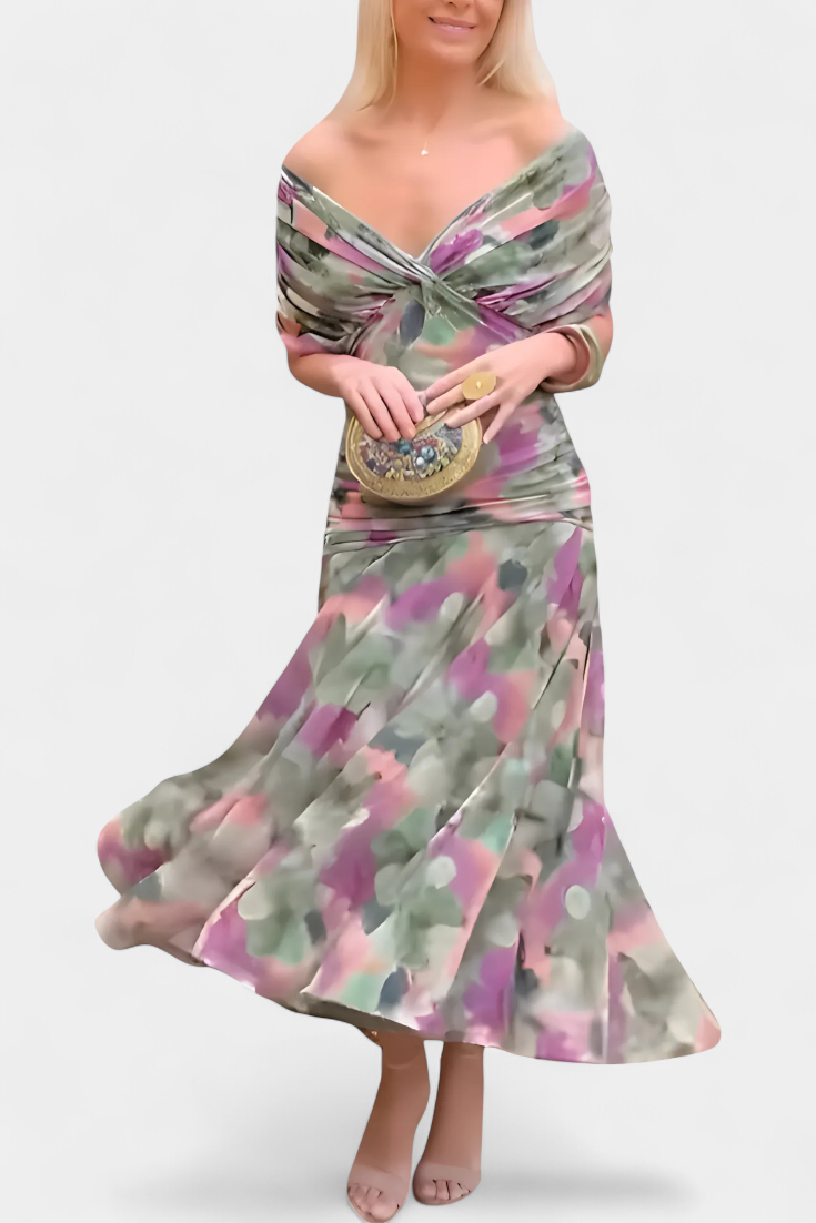 Alondra™ | Chic Floral V-Neck Dress