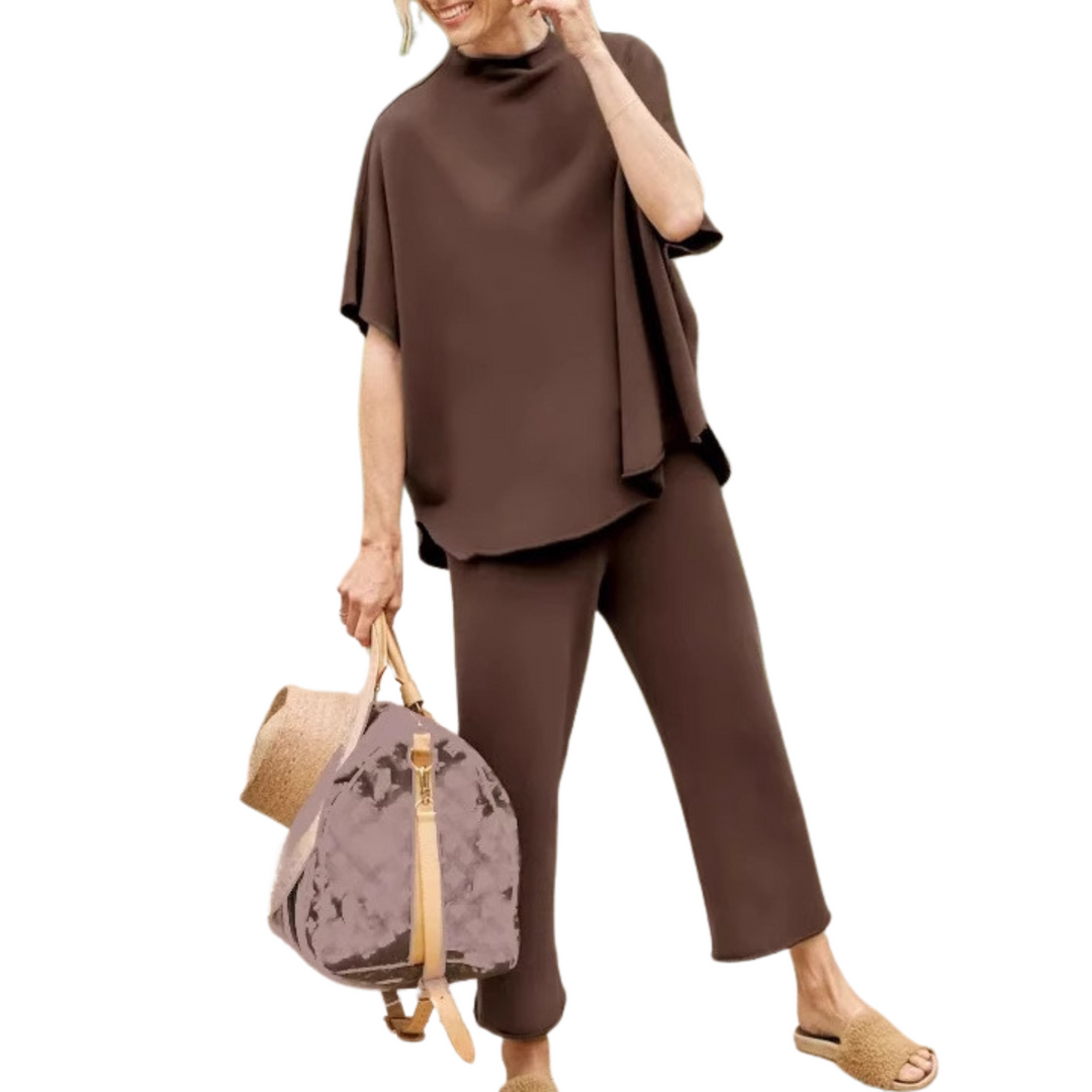 AELLA™ - Cozy Batwing Sleeve Lounge Set