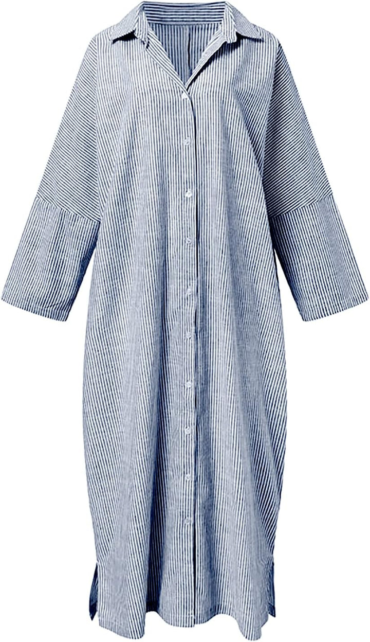 Stripe™ Long Sleeve Shirt Dress