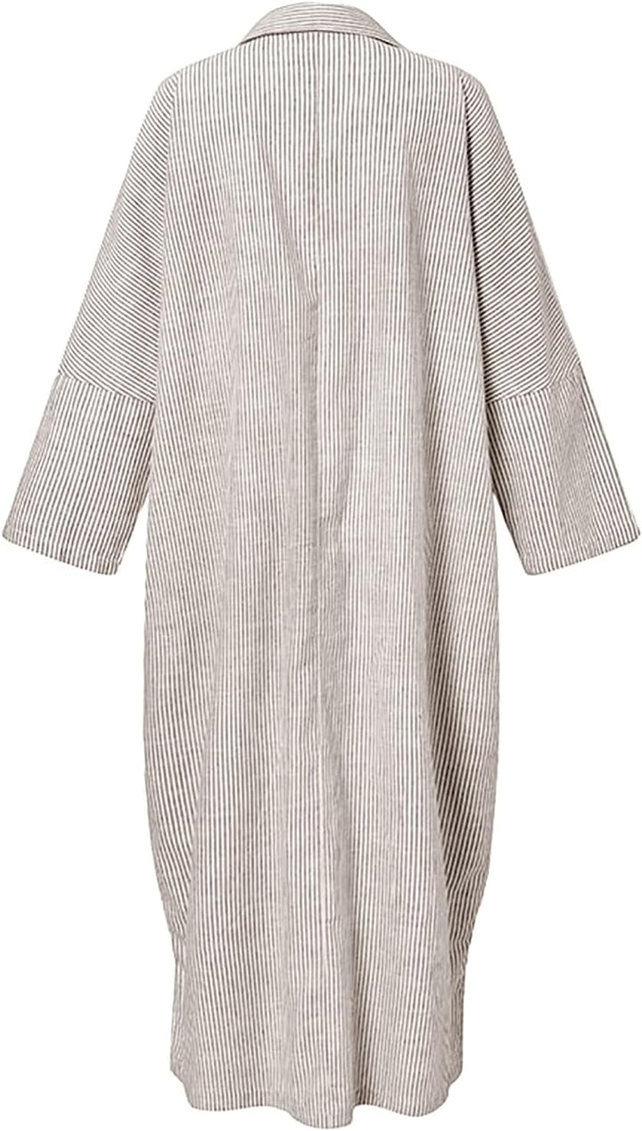 Robe chemise manches longues à rayures™
