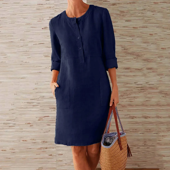 Fiona - Relaxed Cotton and Linen Summer Dress