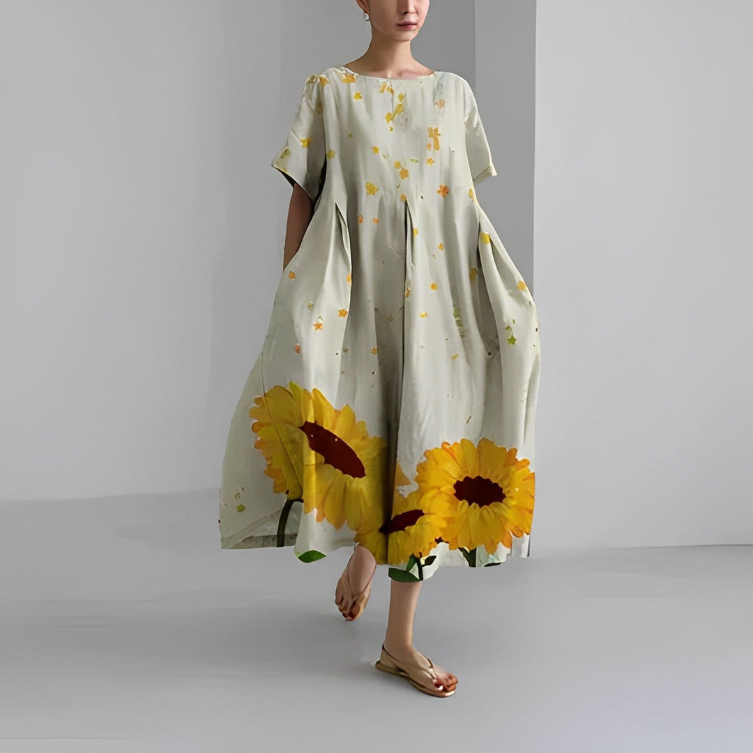 Avela™ - Bohemian Floral Spring Dress with Tummy Control