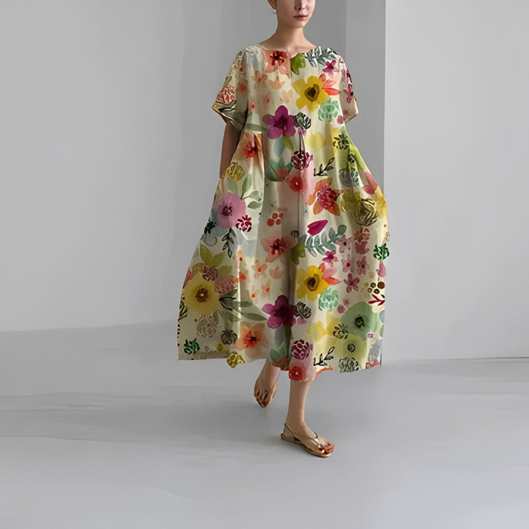 Avela™ - Bohemian Floral Spring Dress with Tummy Control
