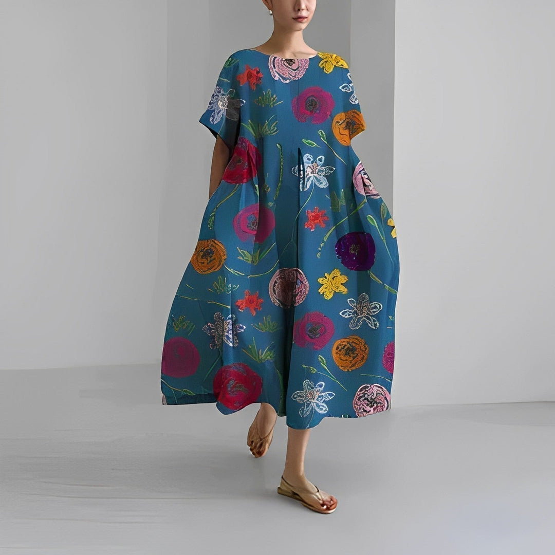 Avela™ - Bohemian Floral Spring Dress with Tummy Control