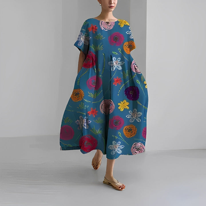 Avela™ - Bohemian Floral Spring Dress with Tummy Control