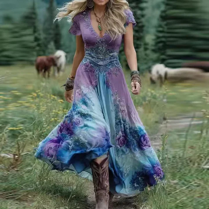 Celestine | Custom-Fit Floral Maxi Dress