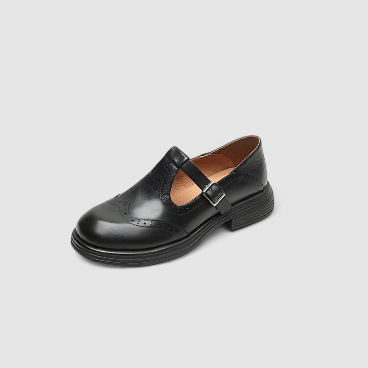 Soft Supportive Faux-Leather Mary Jane Shoes