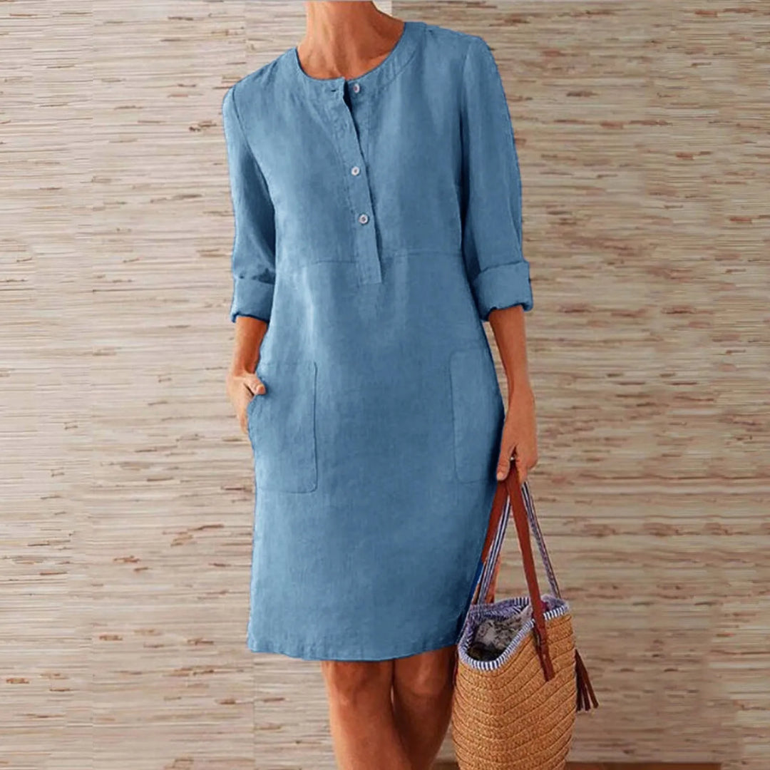 Fiona - Relaxed Cotton and Linen Summer Dress
