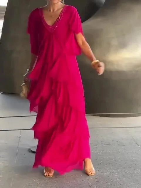 Classic Elegance | Tiered Maxi Dress