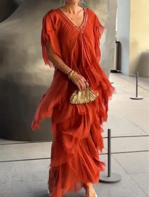 Classic Elegance | Tiered Maxi Dress