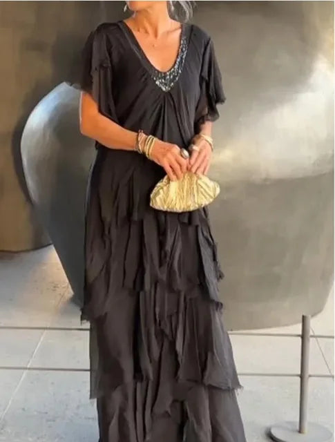 Classic Elegance | Tiered Maxi Dress