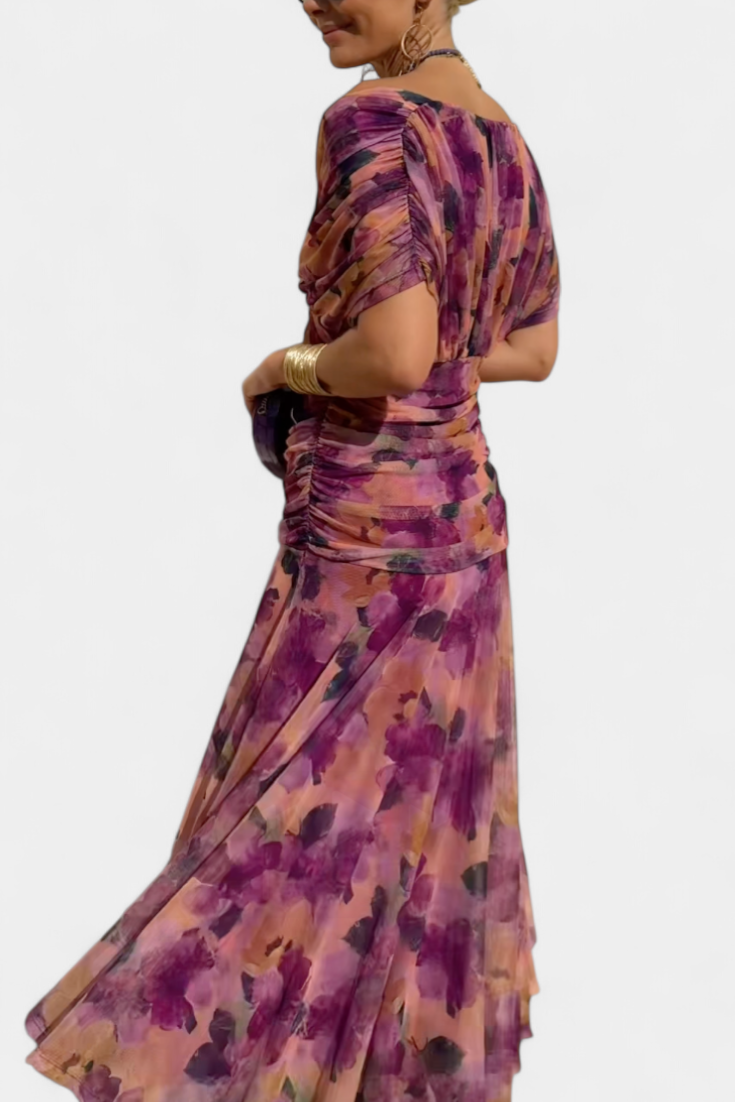 Alondra™ | Chic Floral V-Neck Dress