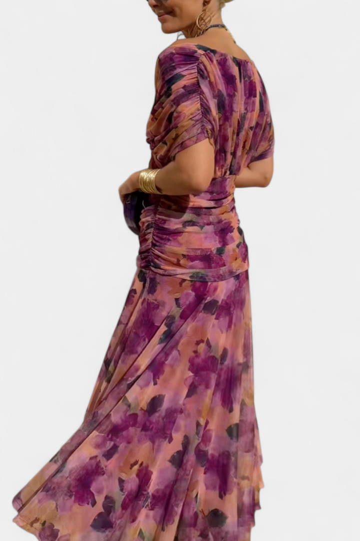Alondra™ | Chic Floral V-Neck Dress