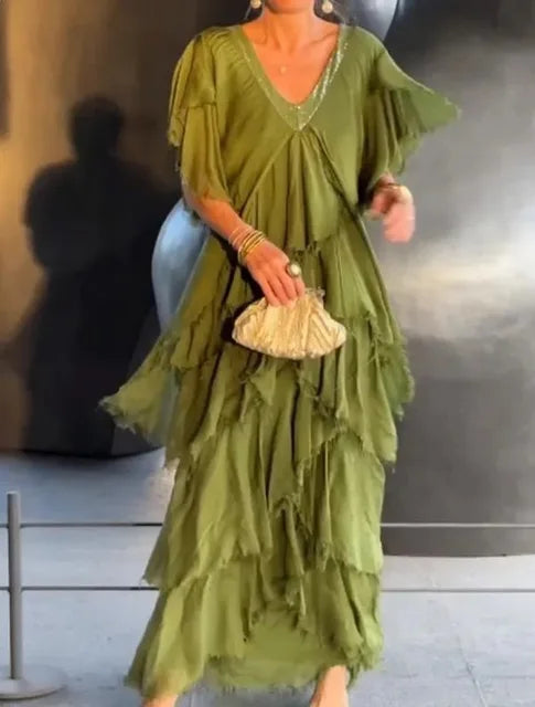 Classic Elegance | Tiered Maxi Dress