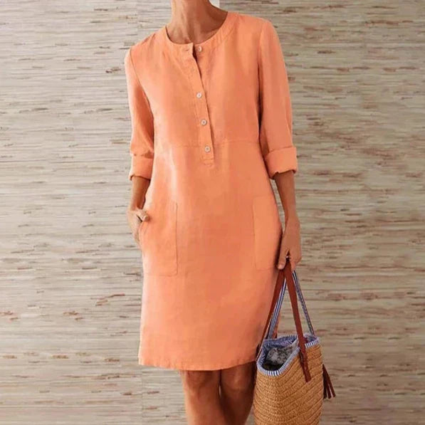 Fiona - Relaxed Cotton and Linen Summer Dress