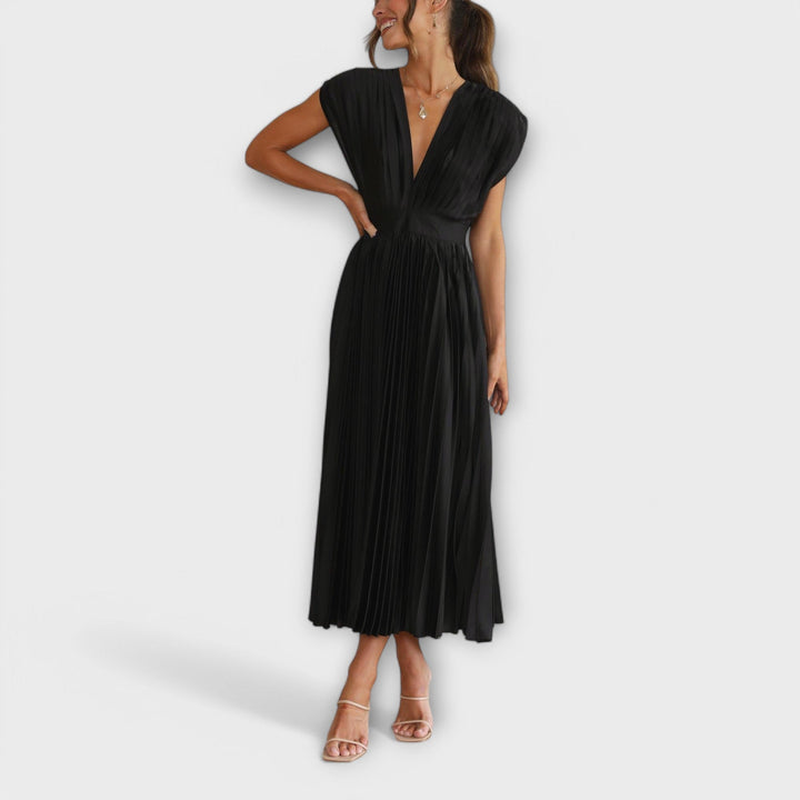 Maria | Vestido Midi Plissado Chique