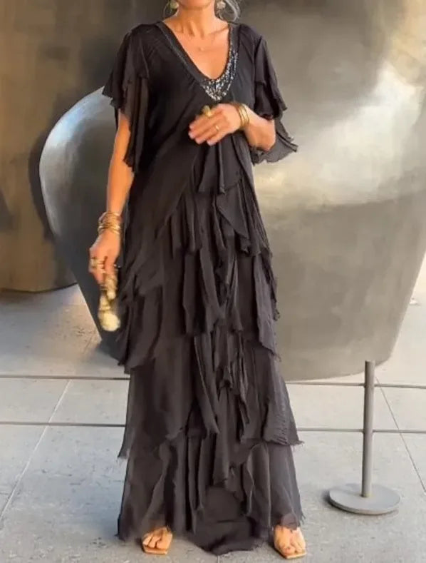 Classic Elegance | Tiered Maxi Dress
