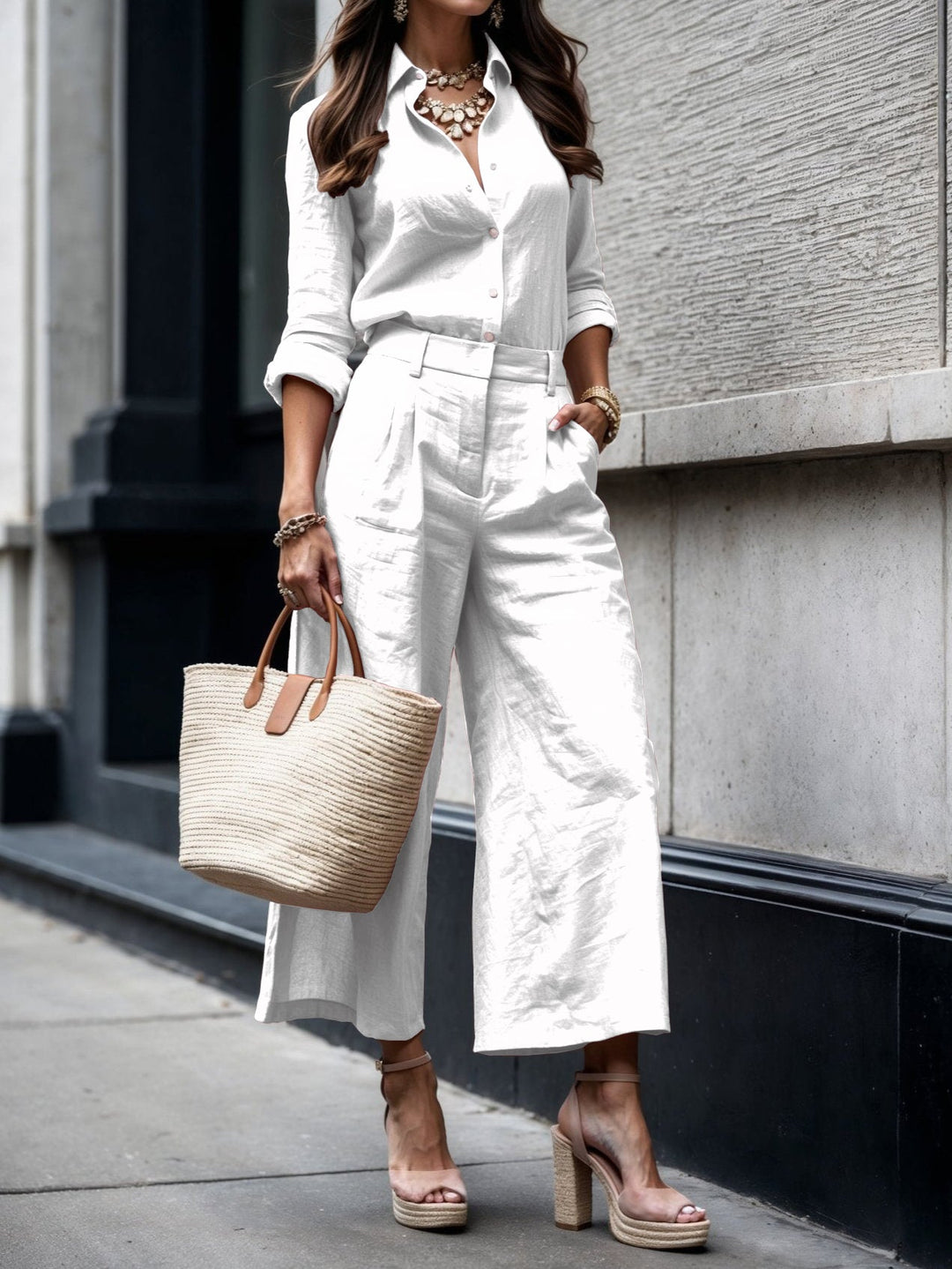 Linen™ | Capri Pants and Top Set