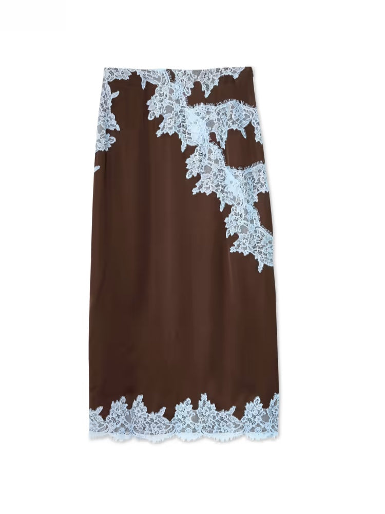 Marisse™ | Chic Lace Panel Top and Skirt Ensemble