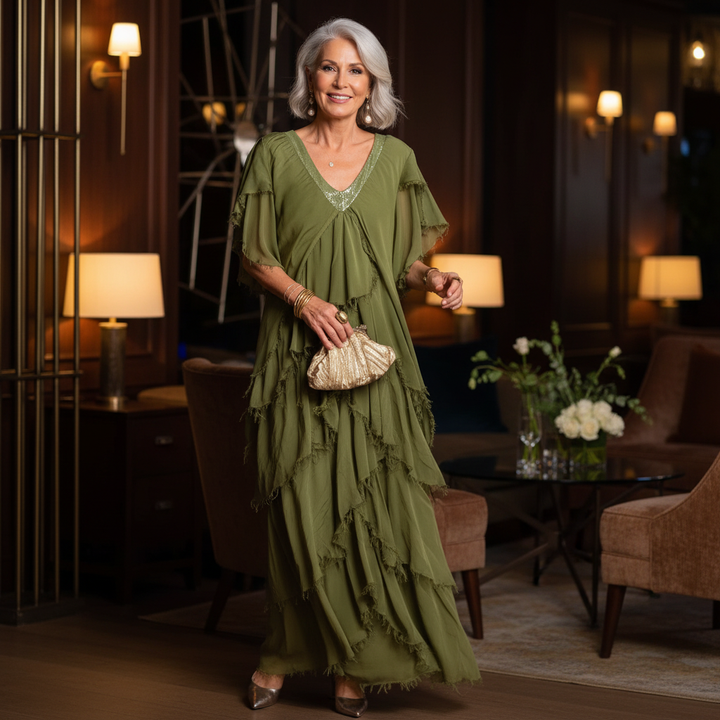 Classic Elegance | Tiered Maxi Dress