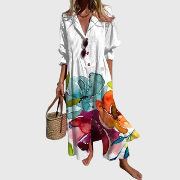 Zariah | Robe longue bohème élégante