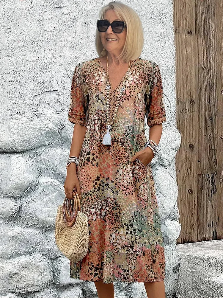 Florencia™ - Colorful Midi Dress