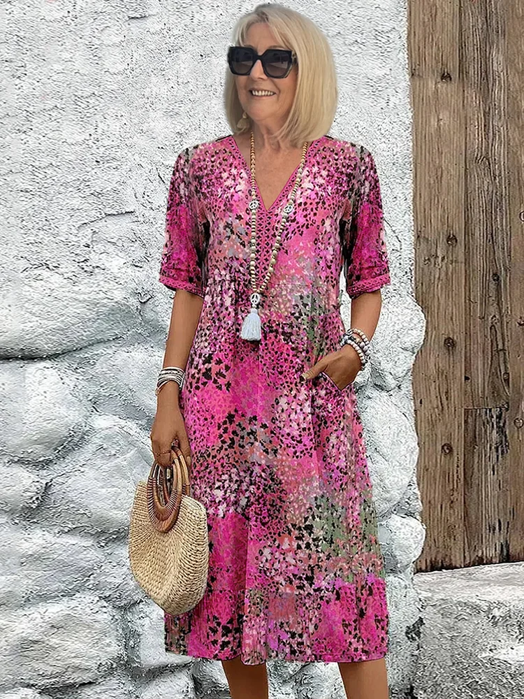 Florencia™ - Colorful Midi Dress