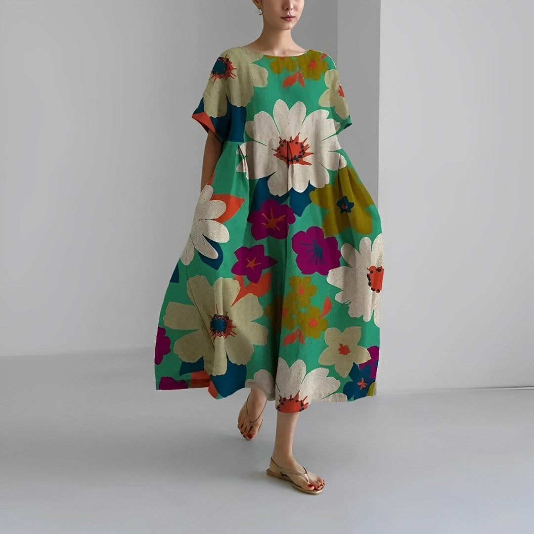 Avela™ - Bohemian Floral Spring Dress with Tummy Control