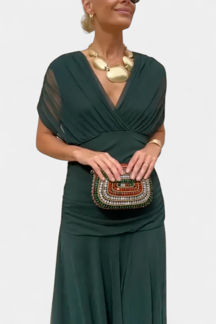Alondra™ | Chic Floral V-Neck Dress