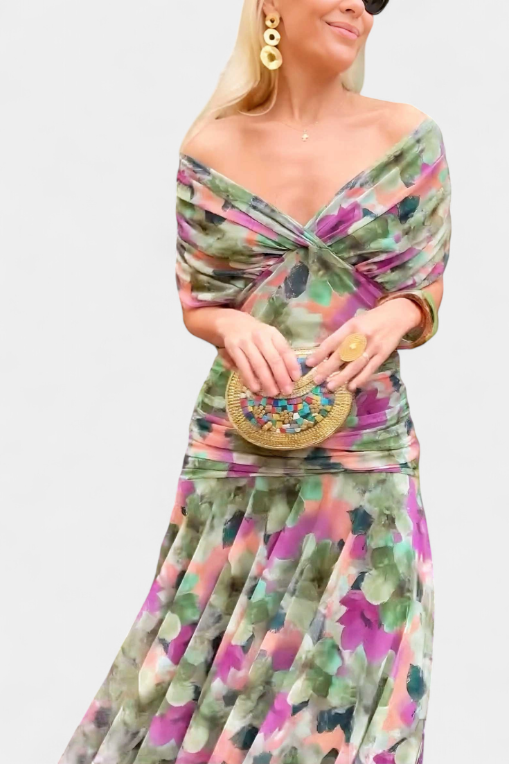 Alondra™ | Chic Floral V-Neck Dress