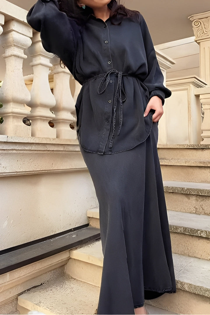 Noelle™ | Long Sleeve Tie-Drawstring Top