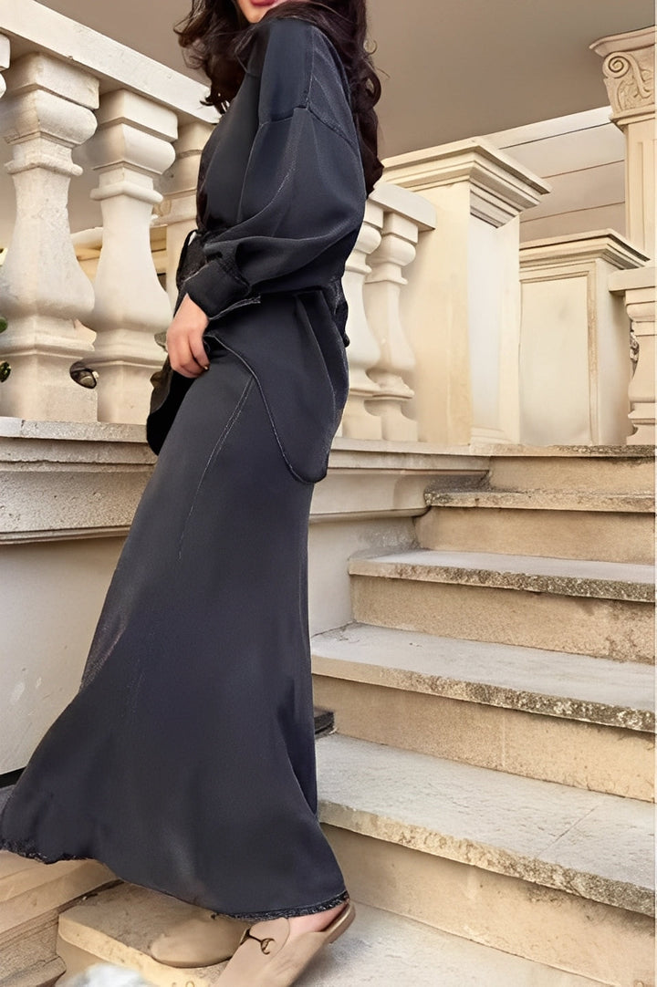 Noelle™ | Long Sleeve Tie-Drawstring Top