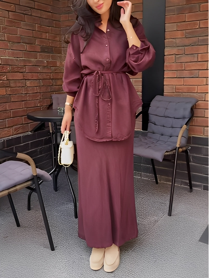 Noelle™ | Long Sleeve Tie-Drawstring Top
